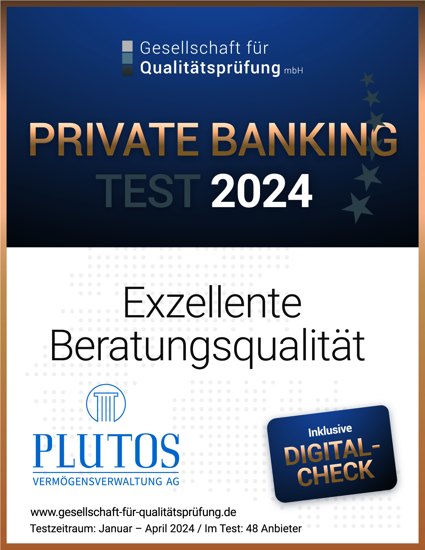 Private Banking Siegel 2024 PLUTOS Vermögensverwaltung AG