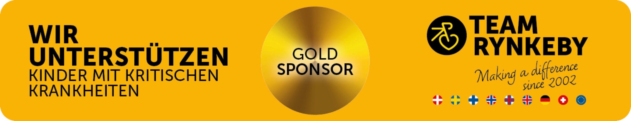 Team Rynkeby Banner 2026 Gold Sponsor